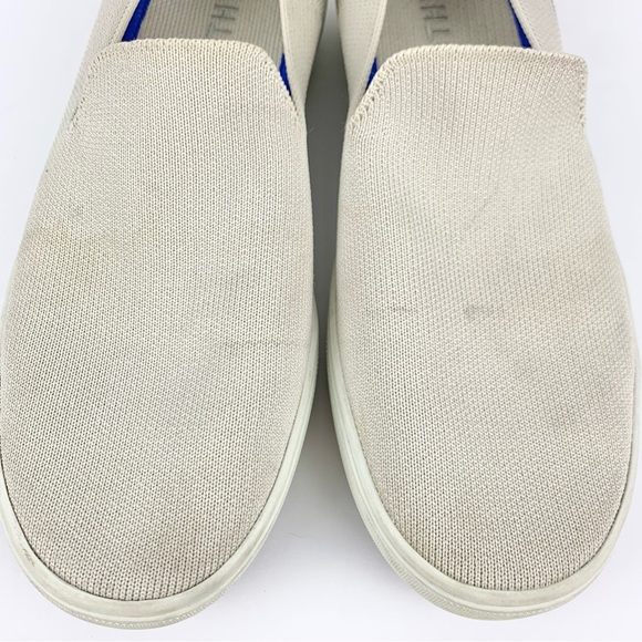 Rothy’s Original Slip On Sneaker Loafer Sand Beige Cream Knit Shoes 9 - Picture 4 of 11